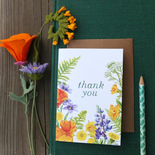 Load image 1 in gallery view. Native California Wildflowers Thank You Card