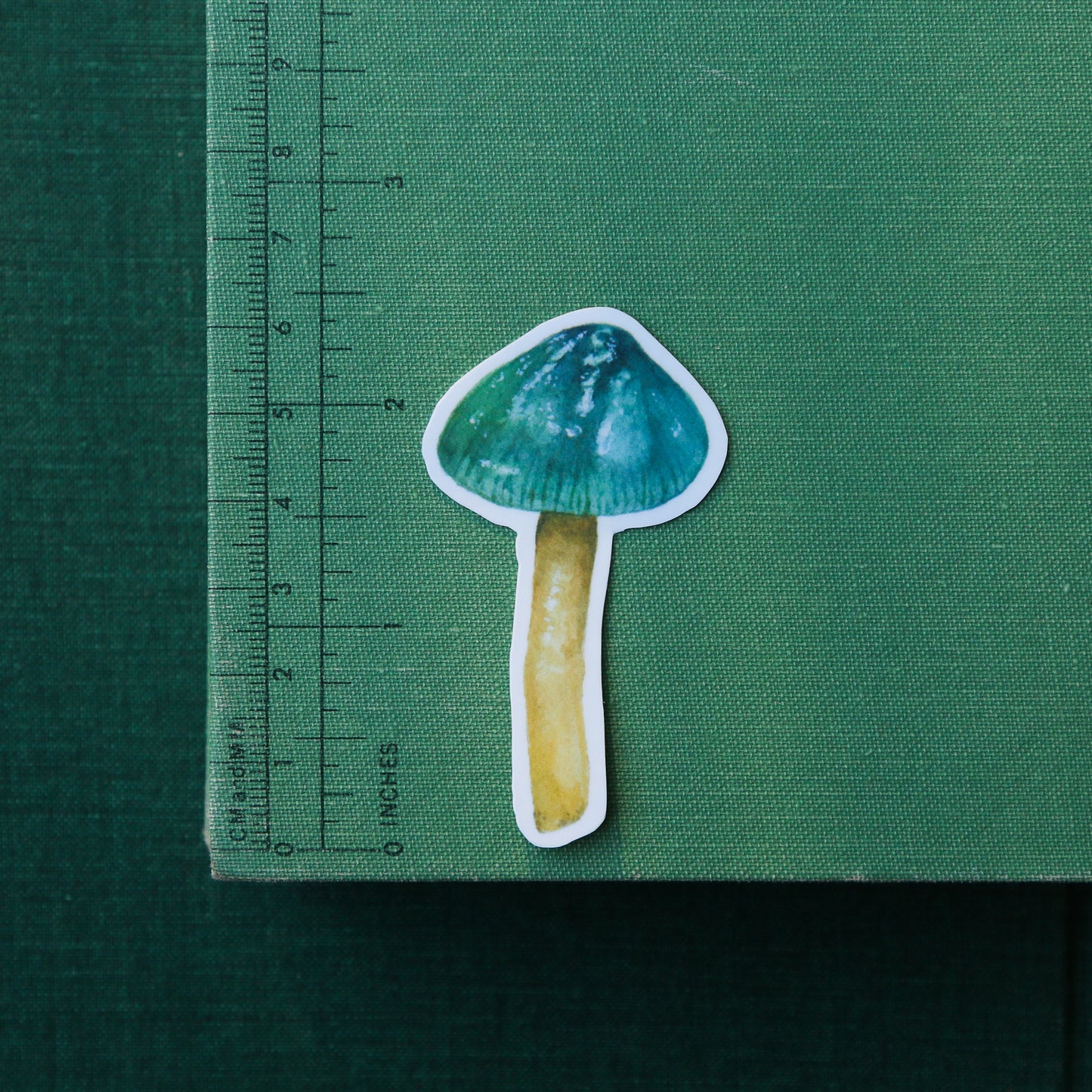 Parrot Waxcap Mushroom Vinyl Stickers: Hygrocybe psittacina