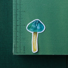 Parrot Waxcap Mushroom Stickers- Four Vinyl Stickers - Hygrocybe psittacina