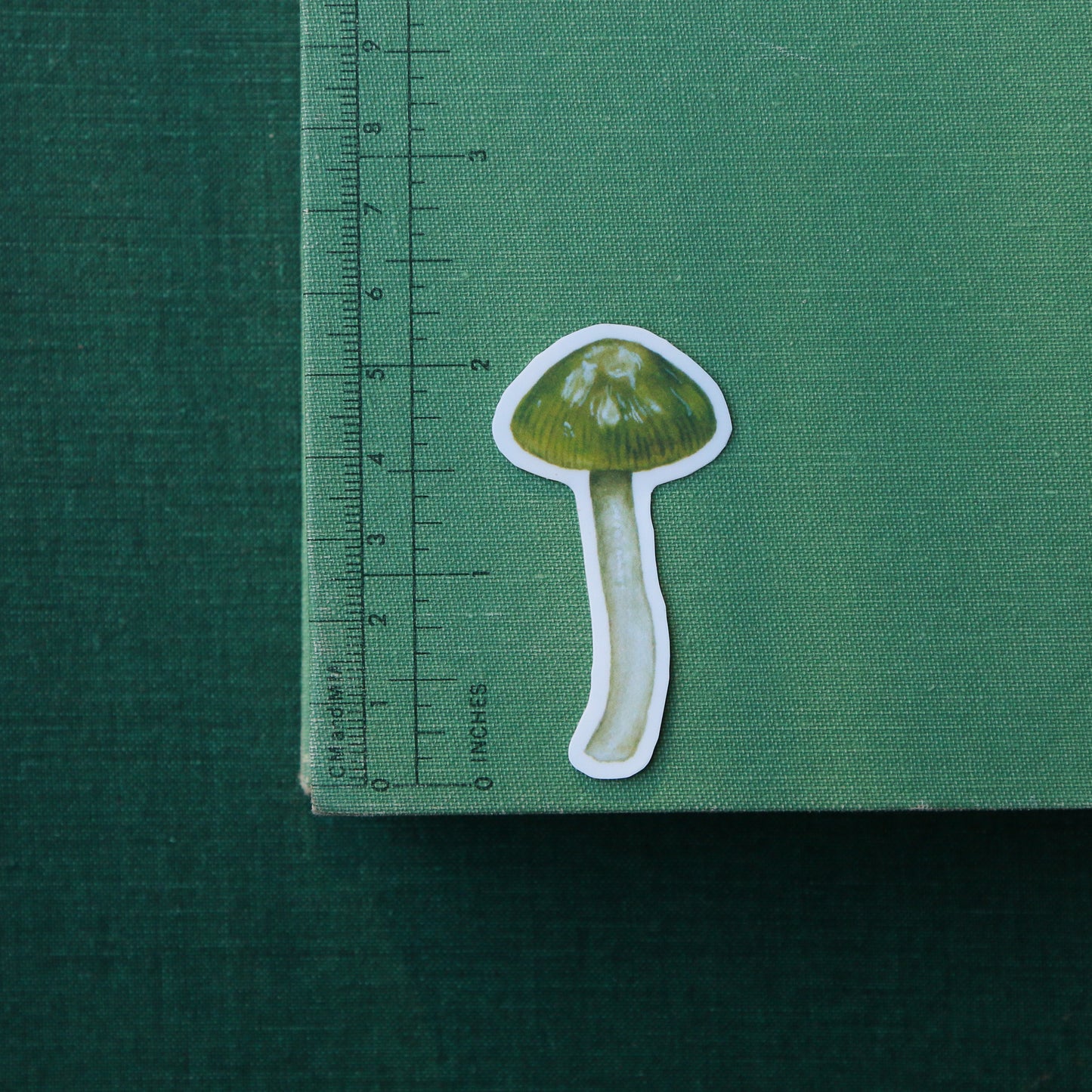 Parrot Waxcap Mushroom Vinyl Stickers: Hygrocybe psittacina
