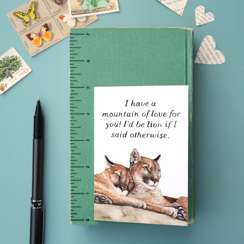 A Mountain of Love For You - Mountain Lion Love Card