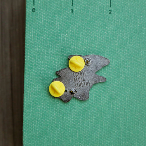 Load image 1 in gallery view. Western Jack-O'-Lantern Mushroom Glow in the Dark Enamel Pin