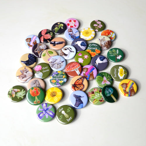 Load image 1 in gallery view. Pinback Buttons: Mix and Match Set of 4