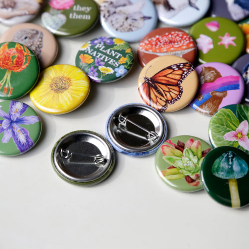 Load image 1 in gallery view. Pinback Buttons: Mix and Match Set of 4
