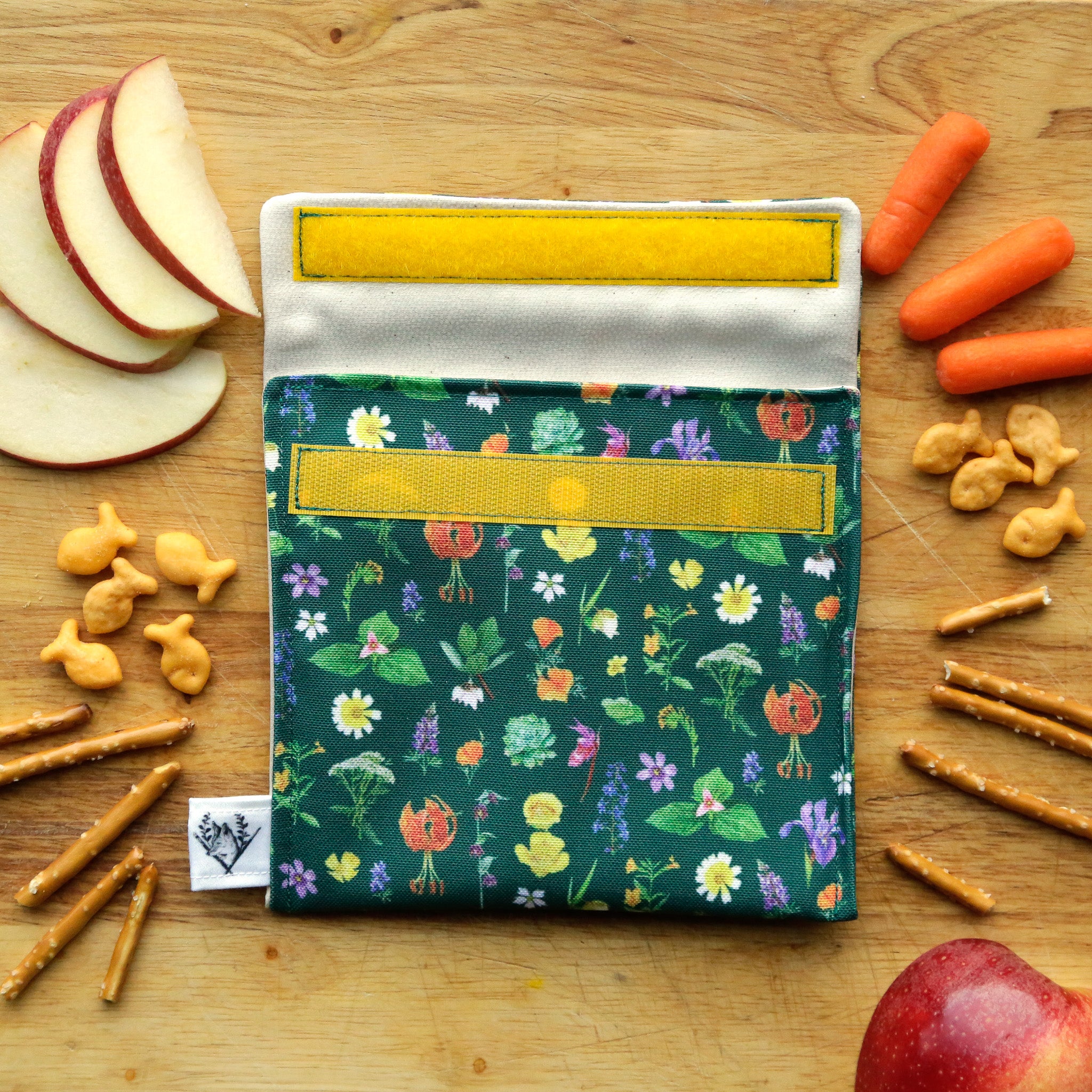 Wildflowers Reusable Snack Sandwich Bag - Zero Waste - Food Storage Bag
