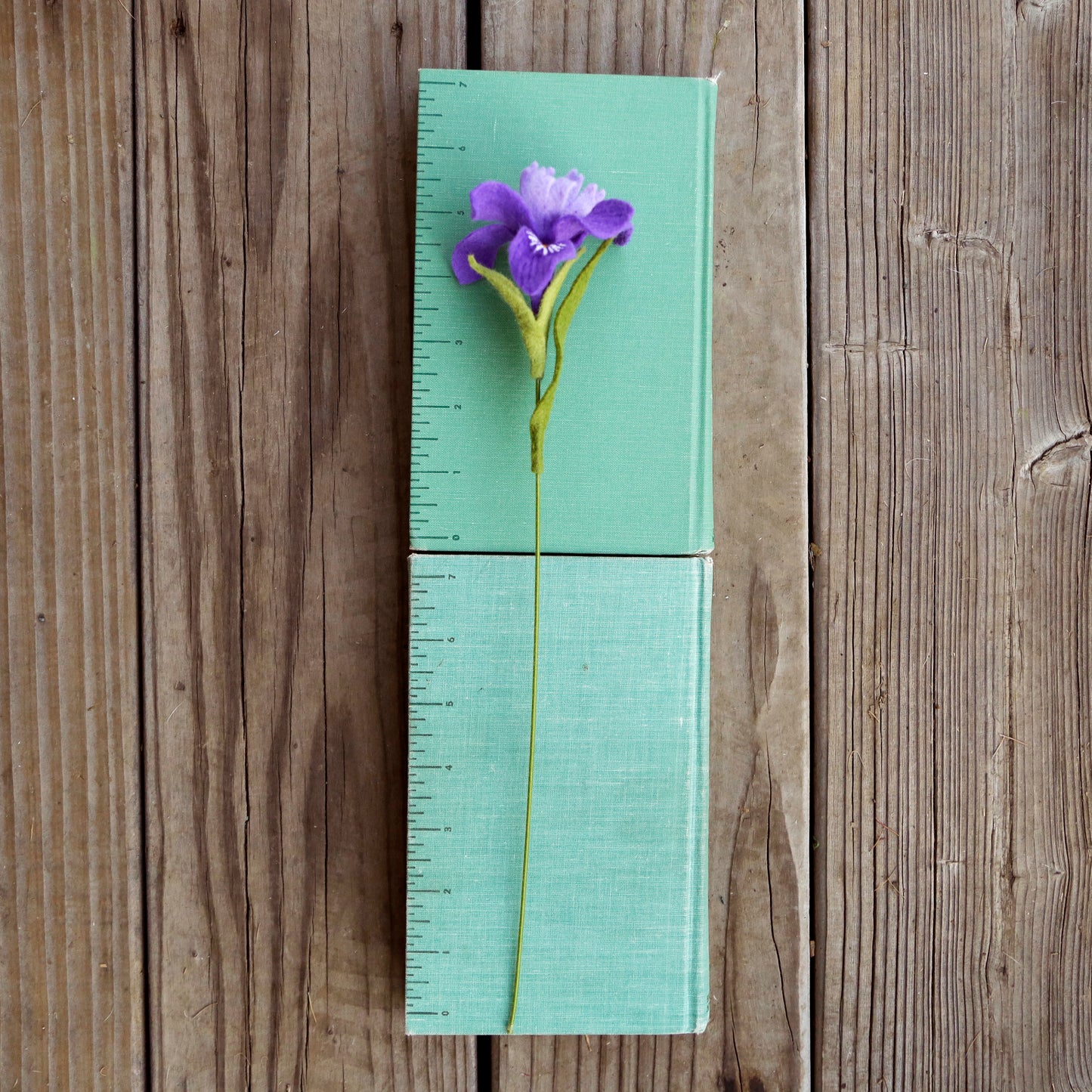 Douglas Iris Felt Flower - Iris douglasiana - fiber sculpture, fabric flower