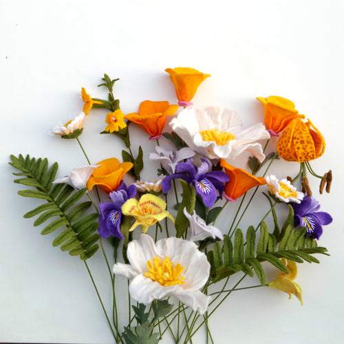 Load image 1 in gallery view. Matilija poppy - Romneya coulteri  - fiber sculpture, felt flower