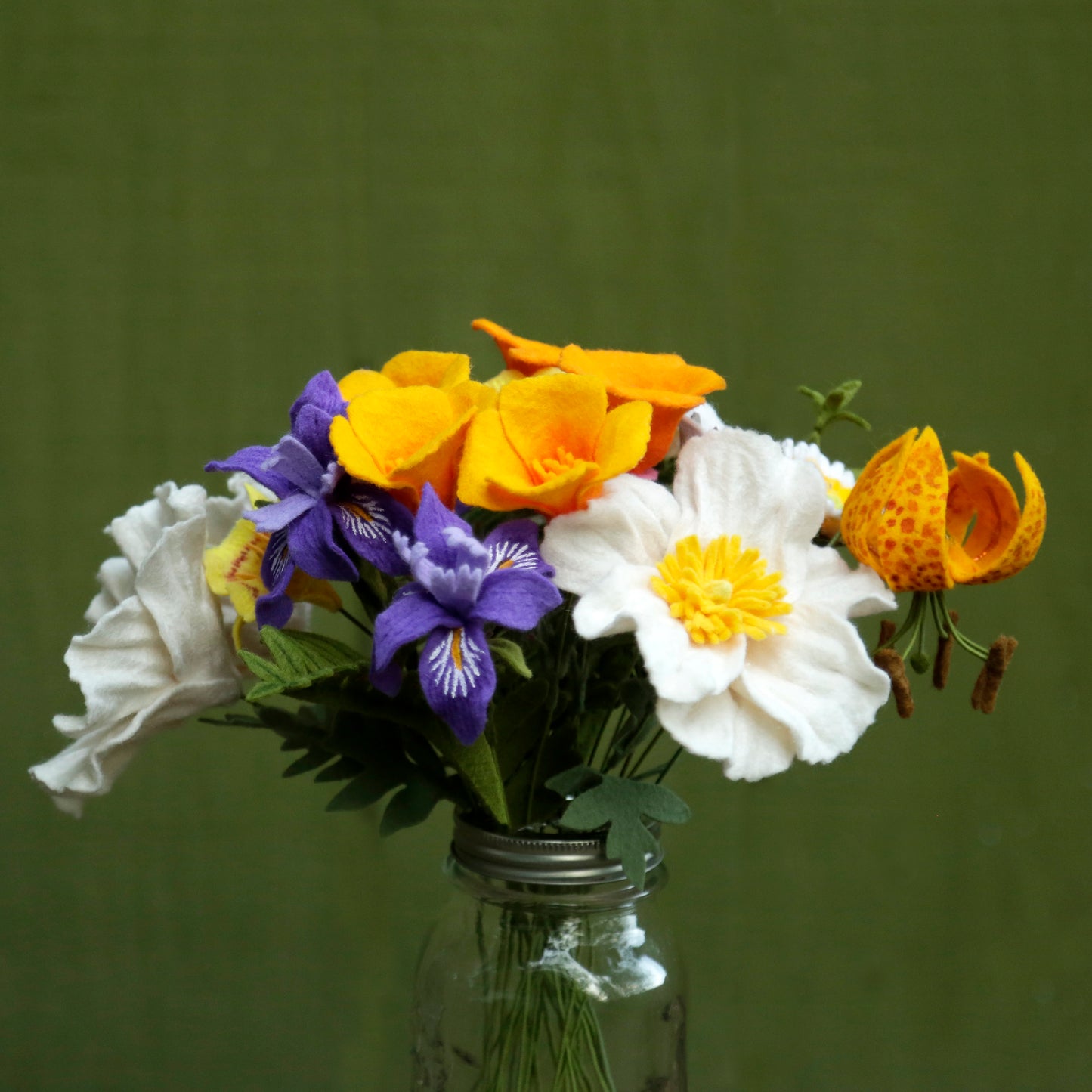 Matilija poppy - Romneya coulteri  - fiber sculpture, felt flower