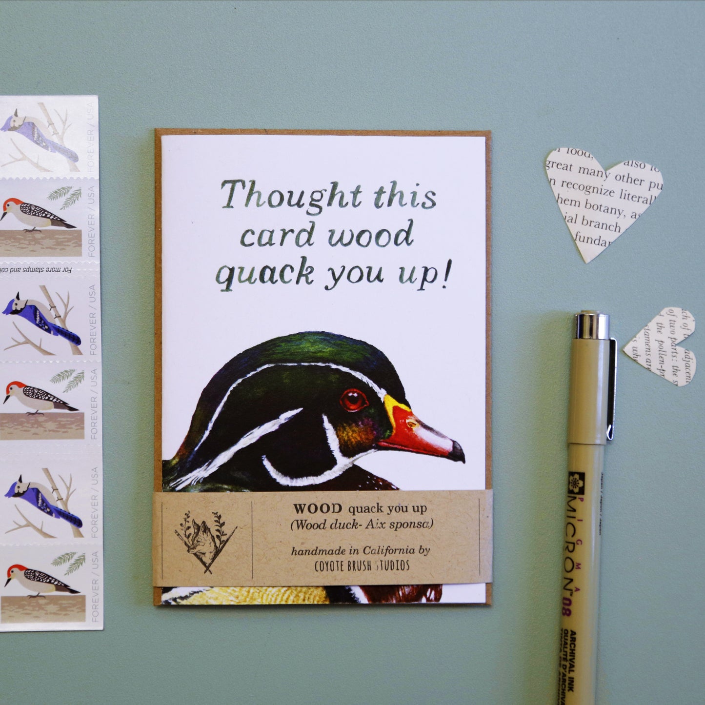 Thought this Card Wood Quack You Up! - Wood Duck Greeting Card