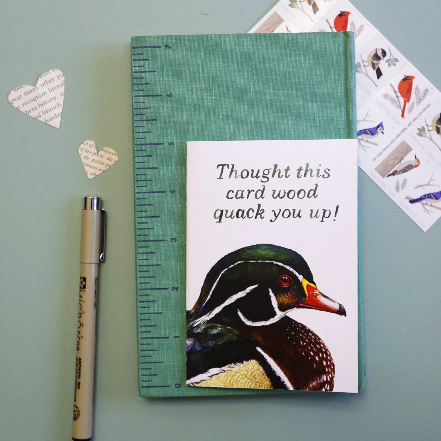 Thought this Card Wood Quack You Up! - Wood Duck Greeting Card