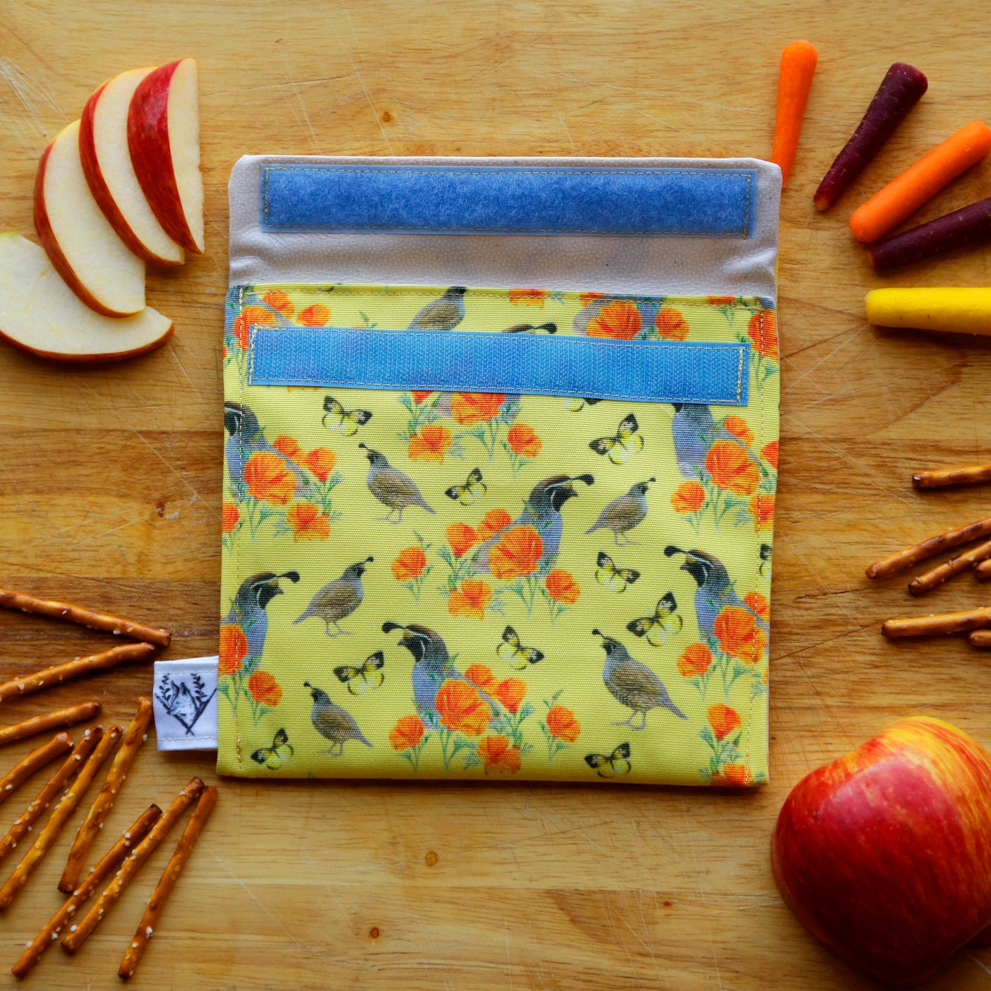 Poppy & Quail Reusable Snack Sandwich Bag - Zero Waste - Food Storage Bag