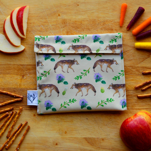 Load image 1 in gallery view. Coyotes Reusable Snack Sandwich Bag - Zero Waste - Food Storage Bag