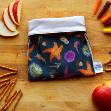 *Seconds Sale* - Tide Pool Reusable Snack Sandwich Bag - Zero Waste - Food Storage Bag - Eco-Friendly - Recycled Plastic Fabric- Intertidal Life