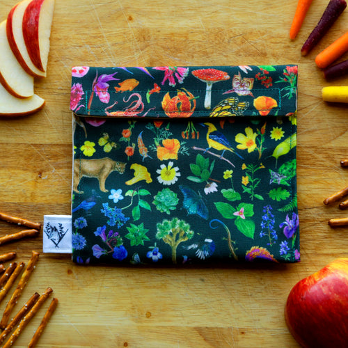 Load image 1 in gallery view. California Diversity Reusable Snack Sandwich Bag - Zero Waste - Food Storage Bag