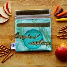 Kelp Forest Leopard Shark Reusable Snack Sandwich Bag - Zero Waste - Food Storage Bag - Eco-Friendly - Recycled Plastic Fabric