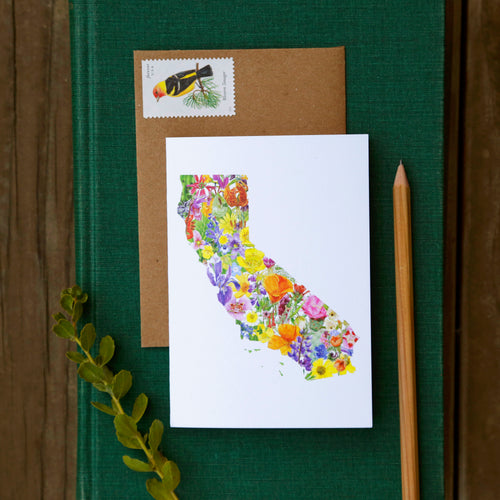 Load image 1 in gallery view. California Wildflowers Card - greeting card, wildflower card