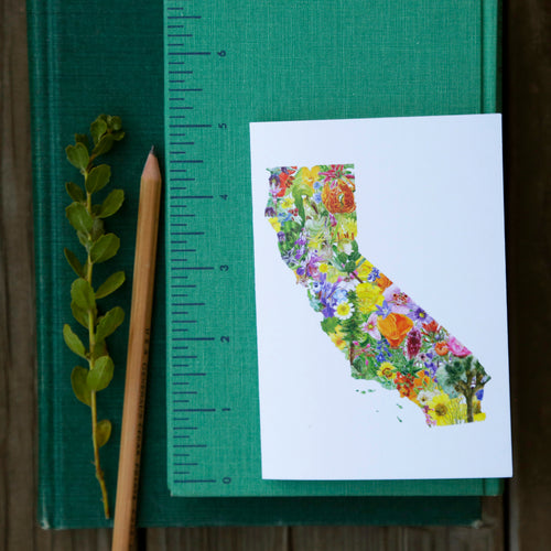Load image 1 in gallery view. California Flora Card - greeting card, native plant card