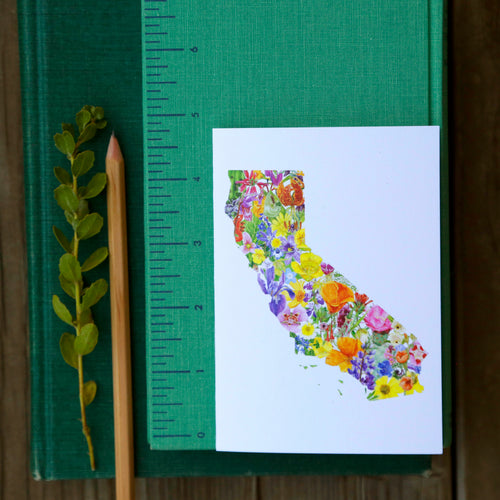 Load image 1 in gallery view. California Wildflowers Card - greeting card, wildflower card