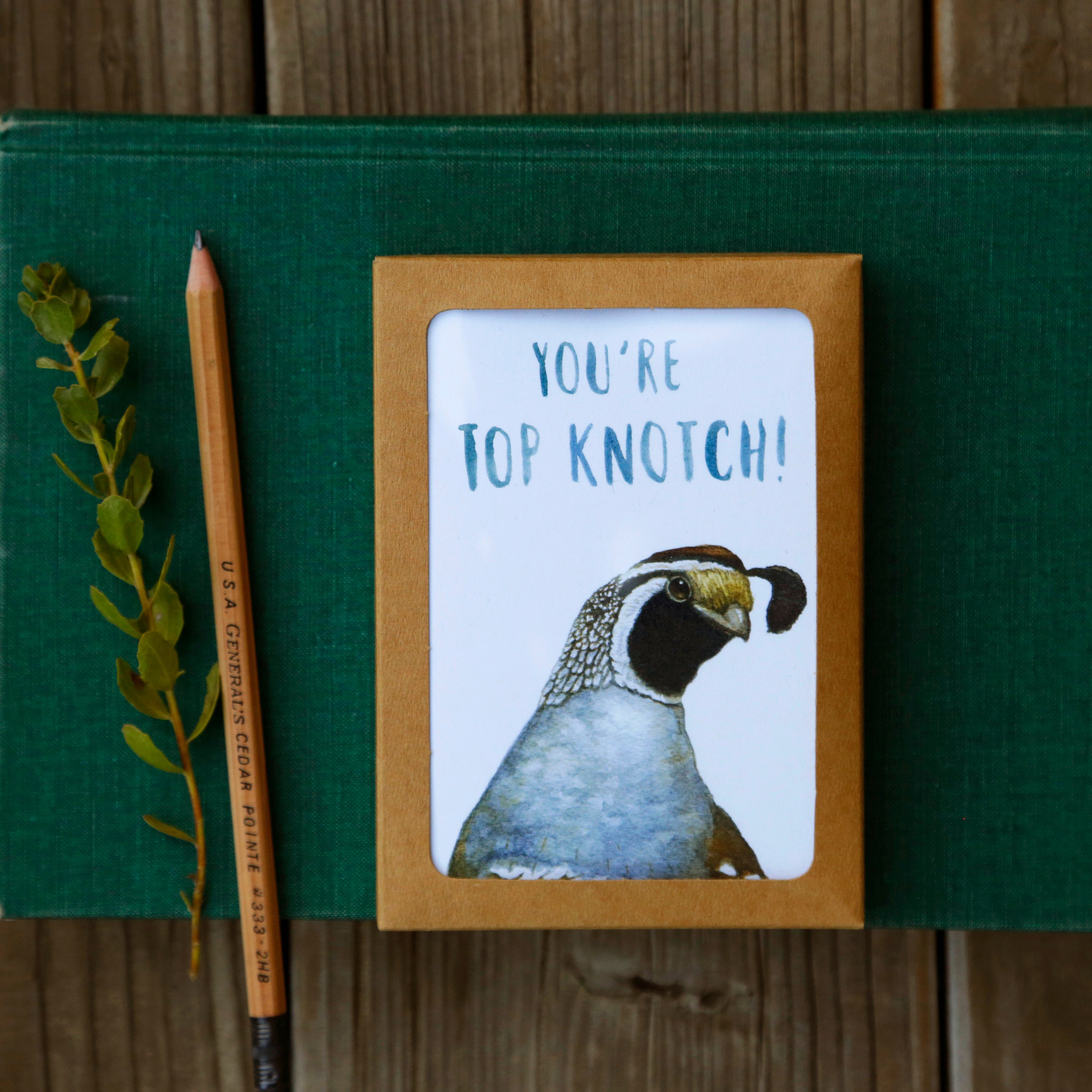 Set of 8 Animal Pun Cards - Mountain Of Love, Wood Quack You, Otter Celebrate, Raven About You, Owl Be There, So Hoppy, Top Knotch, Rock Star