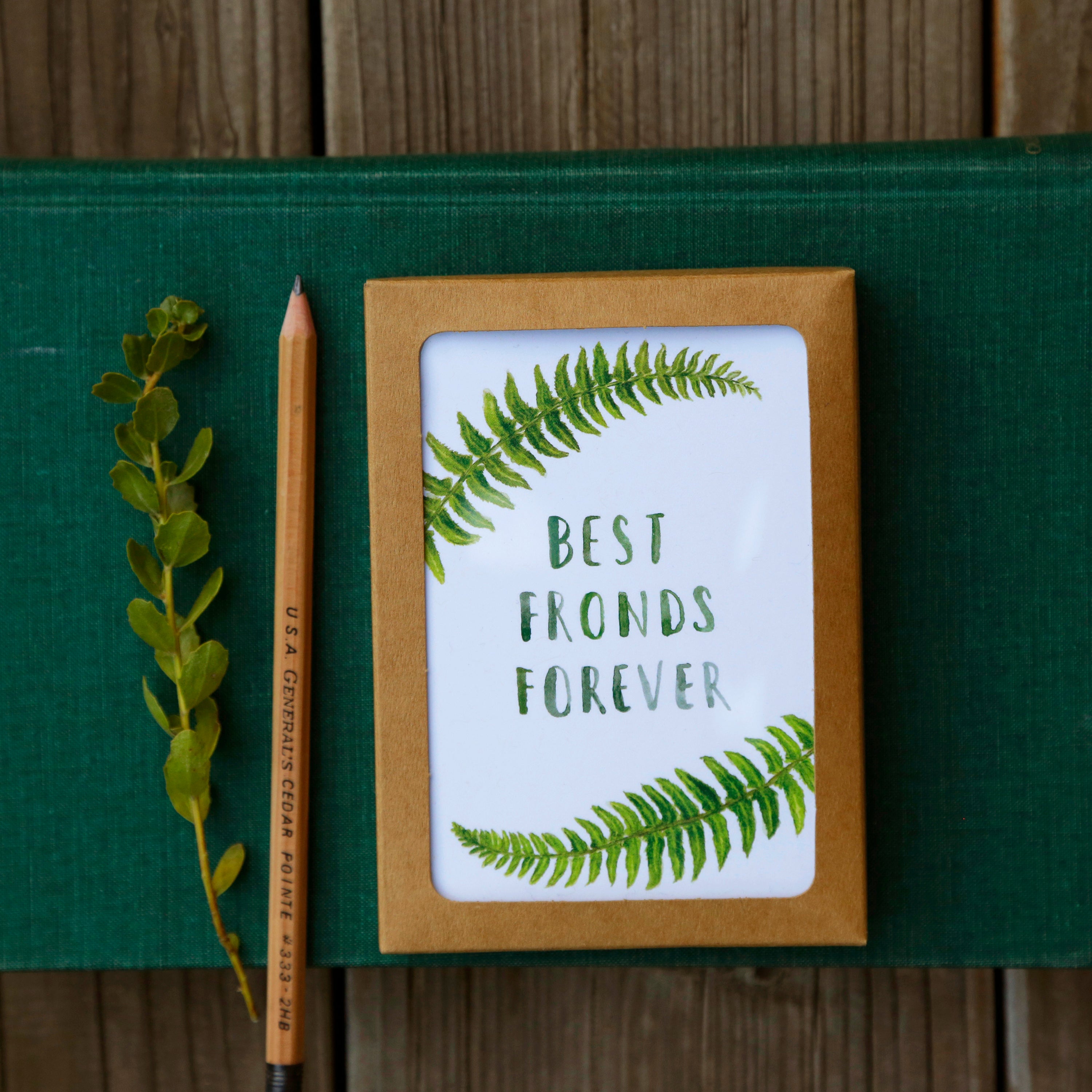 Set of 8 Flora & Fungi Pun Cards - Best Fronds, Time for a Fiesta, Lichen You, You Arbutifolia, Super Star, So Mushroom, Huge Fan, Currantly Thinking