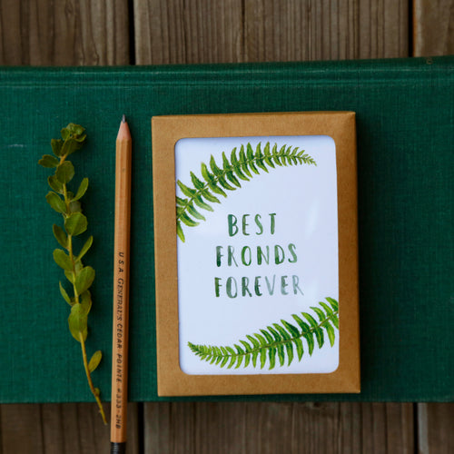 Load image 1 in gallery view. Set of 8 Flora & Fungi Pun Cards - Best Fronds, Time for a Fiesta, Lichen You, You Arbutifolia, Super Star, So Mushroom, Huge Fan, Currantly Thinking
