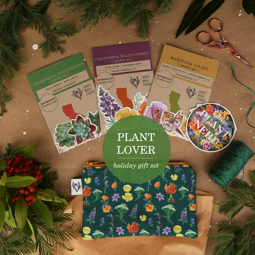 Load image 1 in gallery view. Plant Lover Themed Gift Sets with Stickers, Zipper Pouch