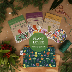 Plant Lover Themed Gift Sets with Stickers, Zipper Pouch