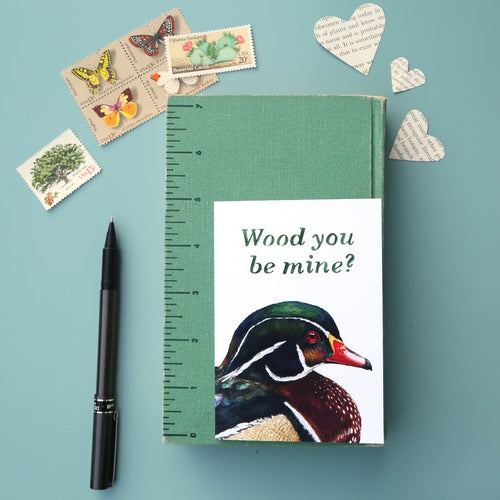 Load image 1 in gallery view. Wood You Be Mine? - Wood Duck Love Card