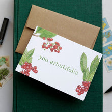 You Arbutifolia -Toyon, Heteromeles arbutifolia, California Native Plant Greeting Card