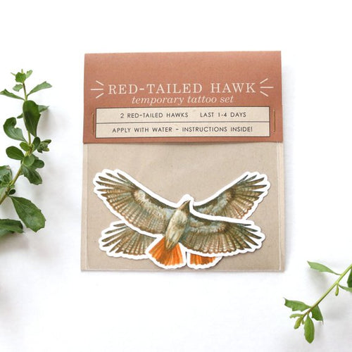 Red-tailed Hawk: Two Temporary Tattoos