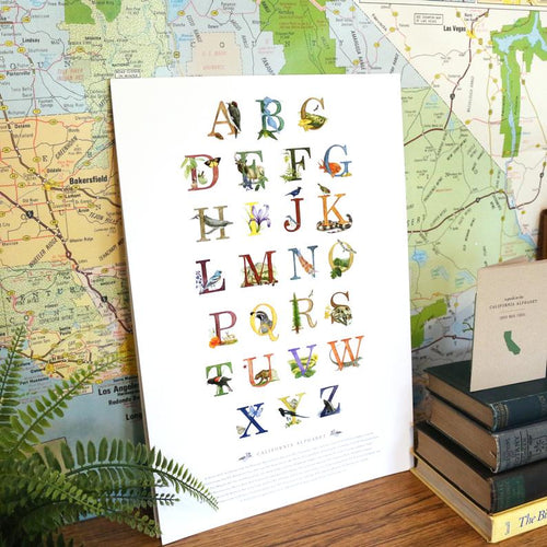 Load image 1 in gallery view. California Alphabet Poster