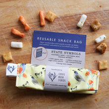 Poppy & Quail California State Symbols Reusable Snack Sandwich Bag - Zero Waste - Food Storage Bag - Eco-Friendly -Recycled Plastic Fabric -