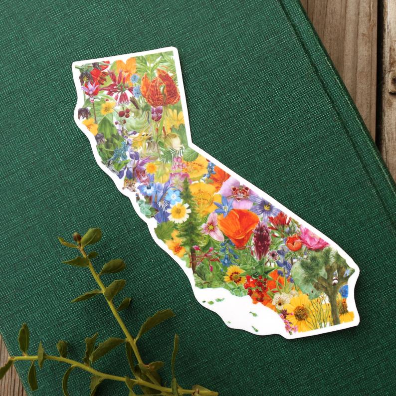 California Flora Vinyl Sticker