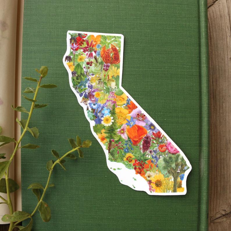 California Flora Vinyl Sticker