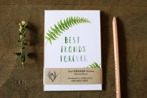 Load image 1 in gallery view. Native California sword fronds watercolor greeting card