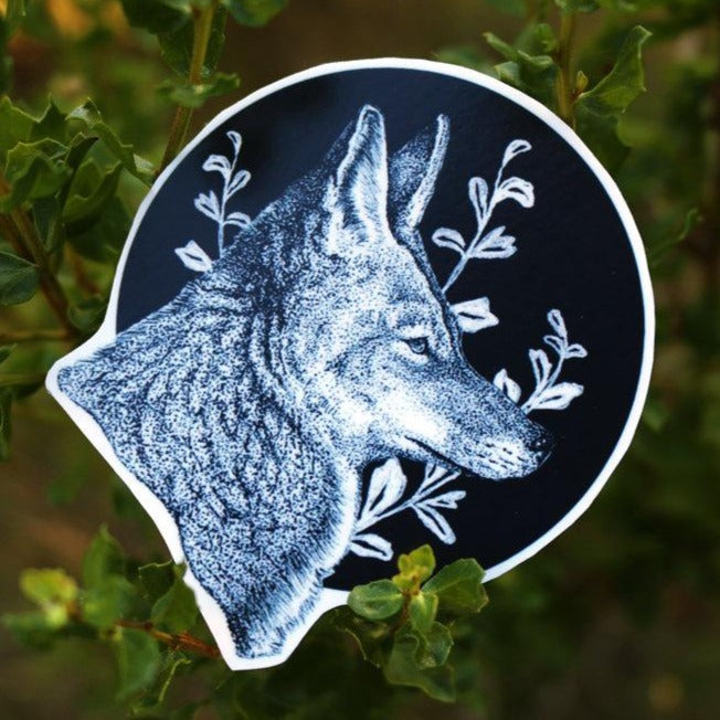 Coyote and Coyote Brush Vinyl Stickers