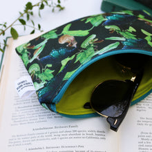 *Seconds Sale* Pipevine Swallowtail Zipper Pouch Medium, Watercolor Botanical Illustration, Travel Organizer Bag, Flat Purse, Pencil Zipper Pouch