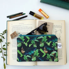 *Seconds Sale* Pipevine Swallowtail Zipper Pouch Medium, Watercolor Botanical Illustration, Travel Organizer Bag, Flat Purse, Pencil Zipper Pouch