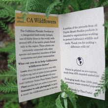 Small California Wildflowers Zipper Pouch Coin Size Purse Organizer