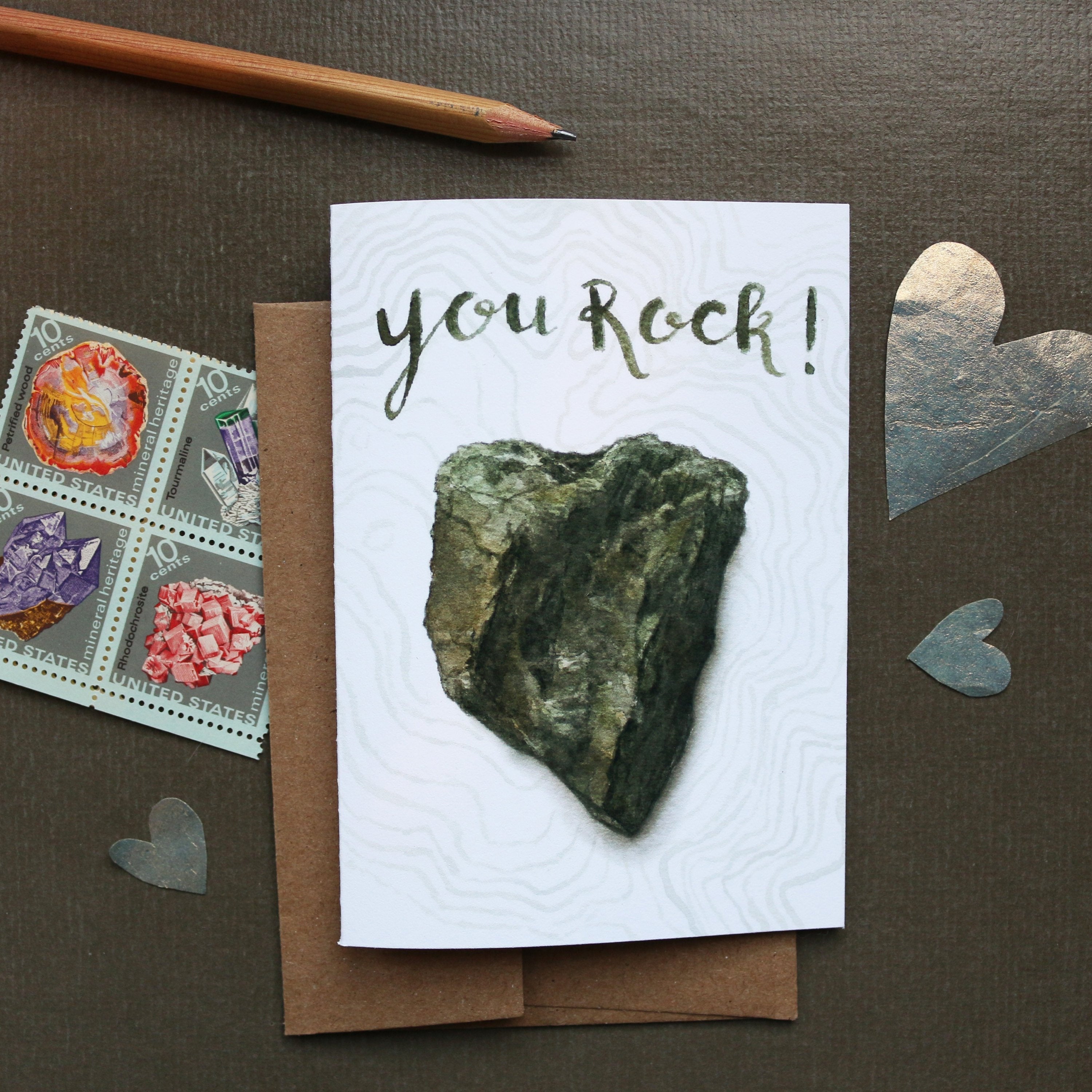 You Rock Card - Serpentinite Greeting Card