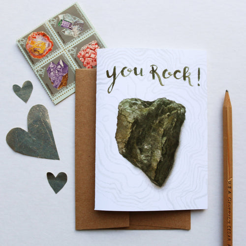 Load image 1 in gallery view. You Rock Card - Serpentinite Greeting Card