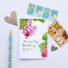 Currantly Thinking Of You Greeting Card, pun valentine's day card, plant card, currant, friendship card