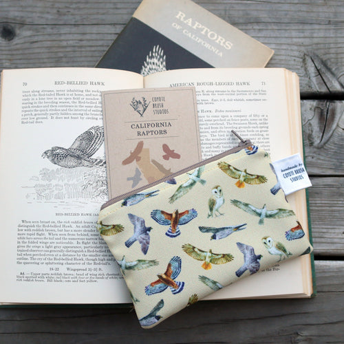 Load image 1 in gallery view. Small California Raptors Zipper Pouch - Coin Size Organizer Bag
