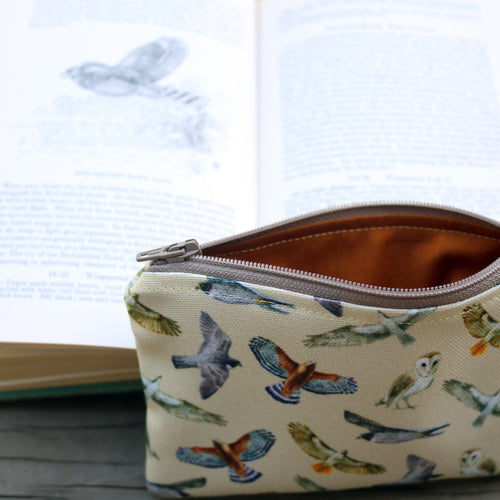 Load image 1 in gallery view. Small California Raptors Zipper Pouch - Coin Size Organizer Bag